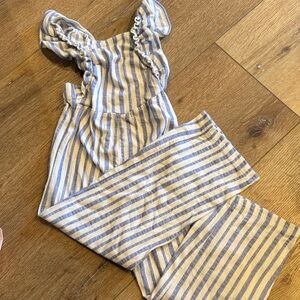 Zara Striped Sleeveless Jumpsuit